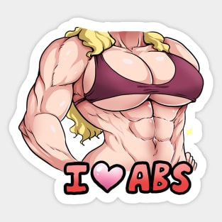 I LOVE ABS Sticker